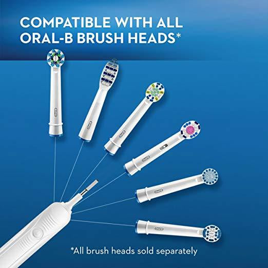 Oral-B White Pro 1000 Power Rechargeable Electric Toothbrush, Powered by Braun