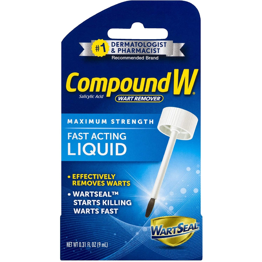 Compound W Fast Acting Liquid, Salicylic Acid Wart Remover , 9 mL