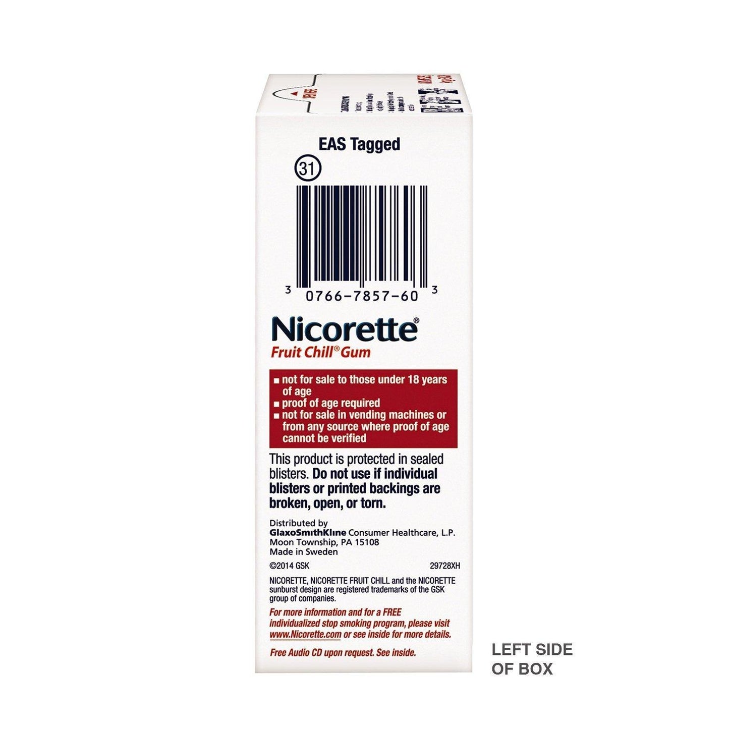 Nicorette 4 mg, Fruit Chill 100 Count