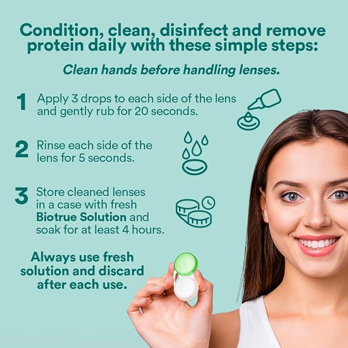 EXP 08/2025 Bausch + Lomb Biotrue Multi-Purpose Solution And Natural Moisturizer 10 fl oz / 296mL