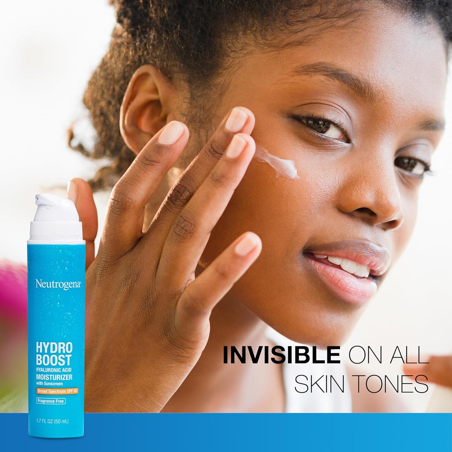 Neutrogena Hydro Boost Hyaluronic Acid Moisturizer with Sunscreen SPF 50, Fragrance-Free (50ml)