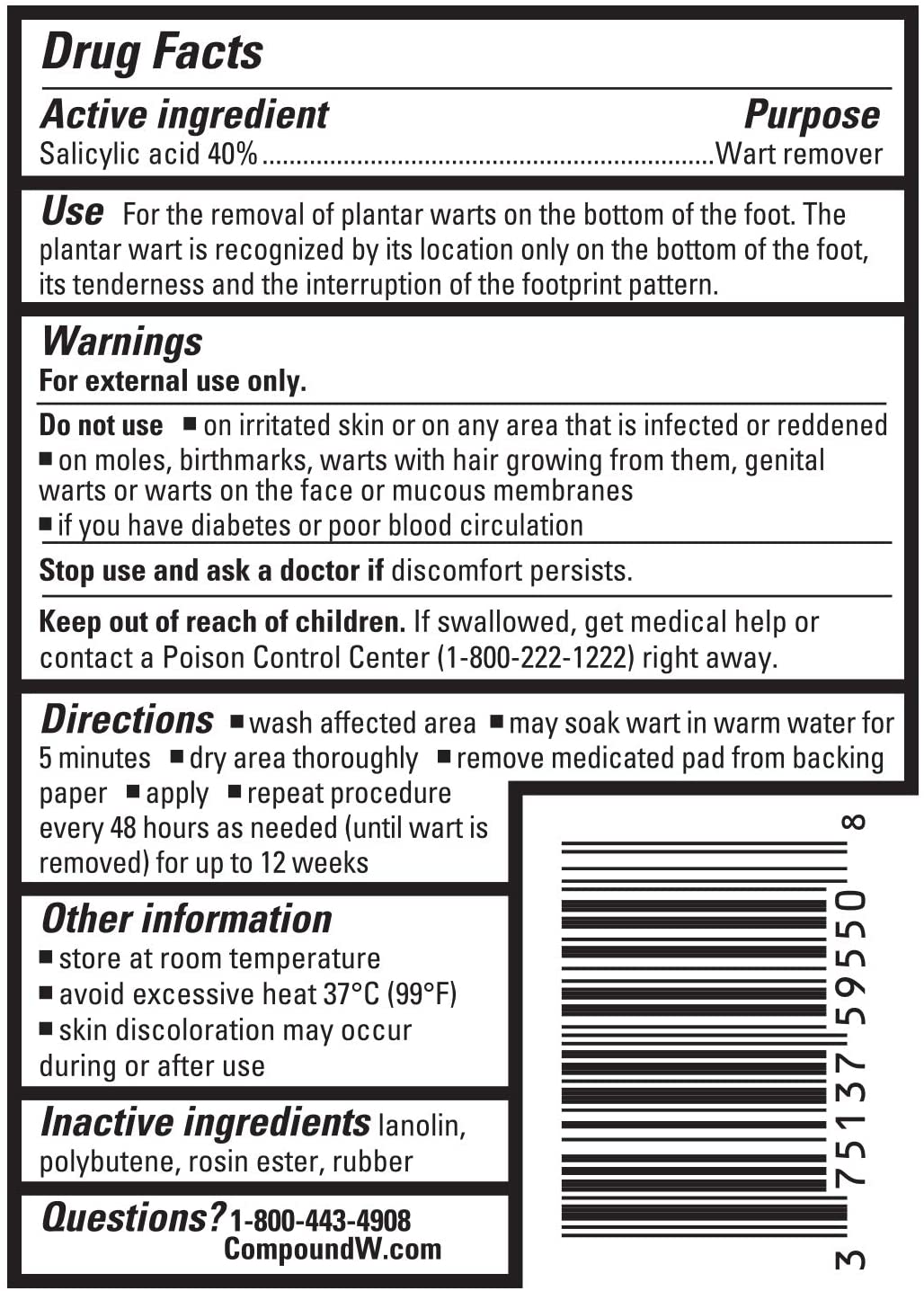 Compound W Maximum Strength One Step Plantar Foot Pads, 20 Count PACKAGING MAY VARY