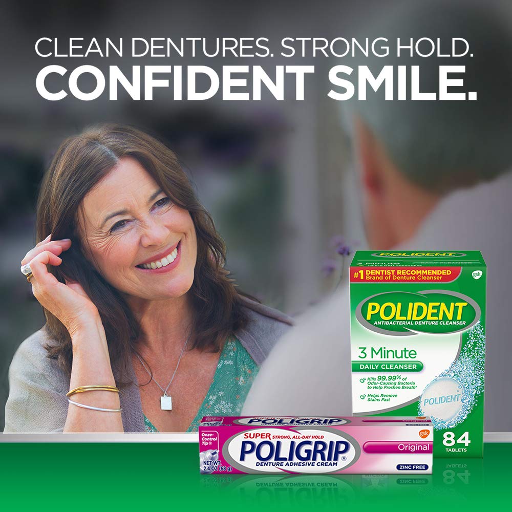 Super Poligrip Original Formula Denture Adhesive Cream Twinpack (68 g)
