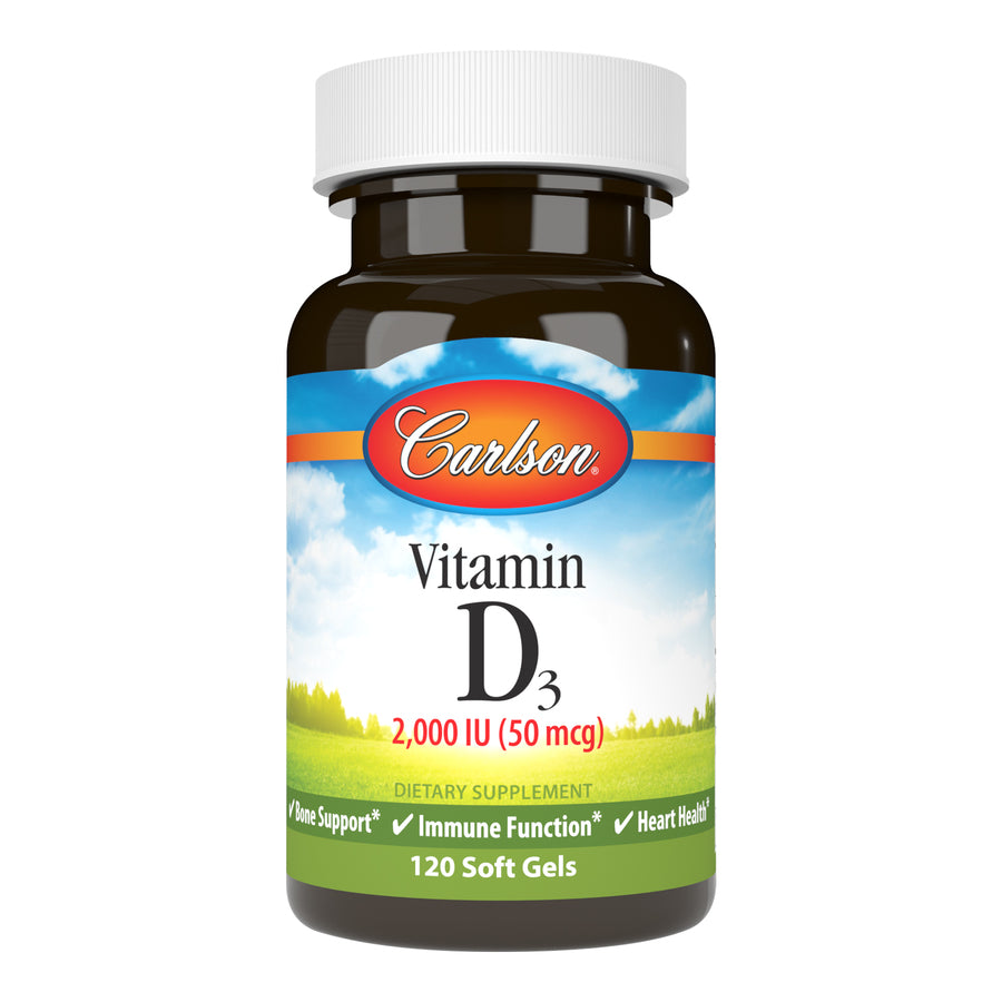 Carlson Vitamin D3 2,000 IU (50mcg) Bone Support, Immune Function & Heart Health