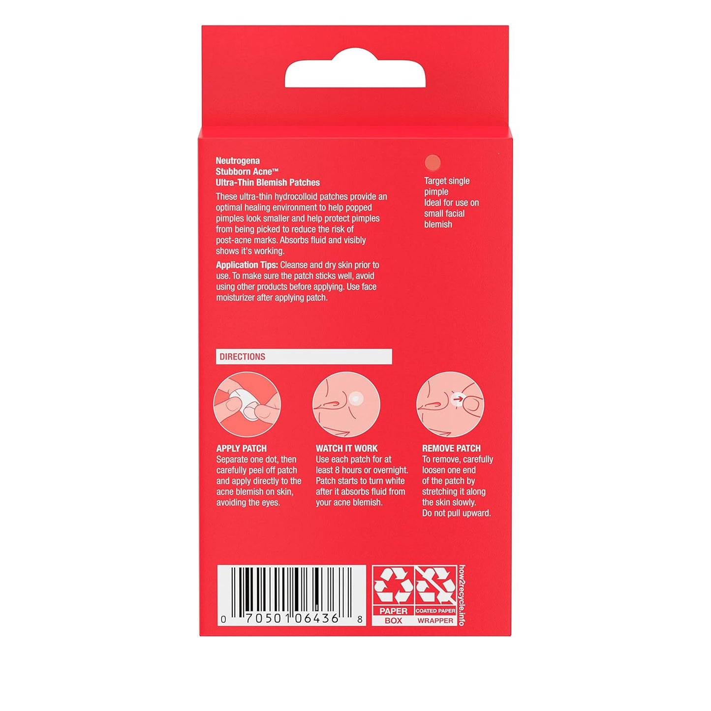 Neutrogena Stubborn Acne Ultra Thin Blemish Patches, 24 CT Patches