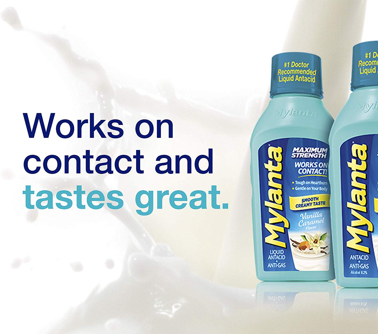 Mylanta Maximum Strength Antacid + Anti - Gas Alcohol 0.2% Smooth Creamy Taste Classic Flavor 12 Oz