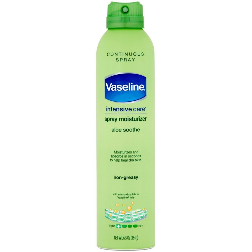 Vaseline Intensive Care Spray Moisturizer Aloe Soothe Non-Greasy - 184g / 6.5 oz