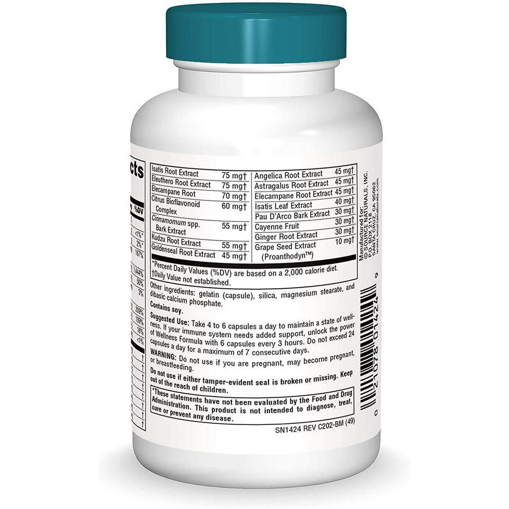 Source Naturals Wellness Formula Advanced Immune Support, 60 Capsules