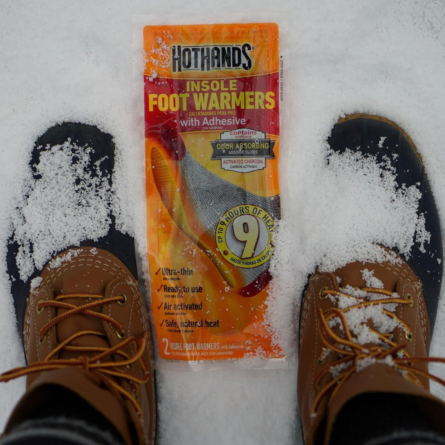 Hothands Insole Foot Warmers Ultra Thin Black 1 Count