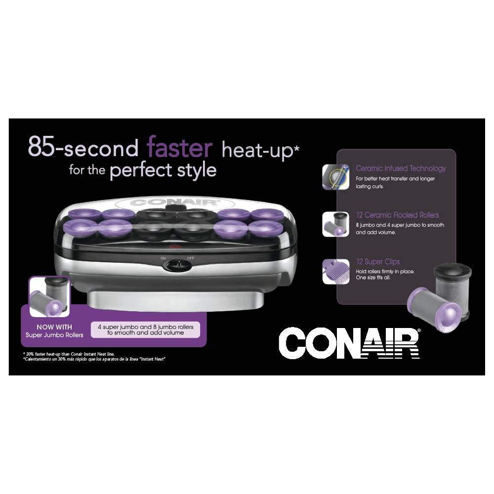 CONAIR 12 Flocked Rollers (V10258) Unit Is For 110V