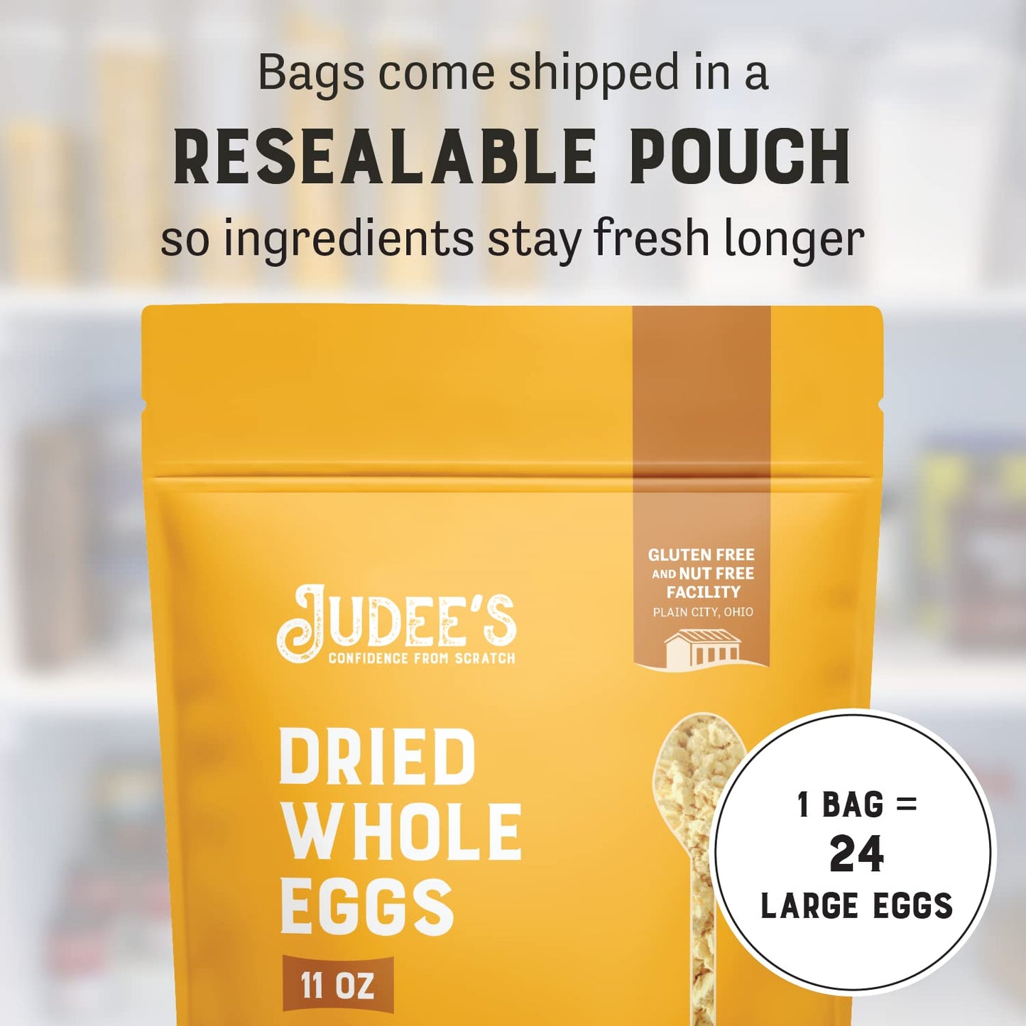Judee's Dried Whole Eggs for Baking 11 oz / 312g
