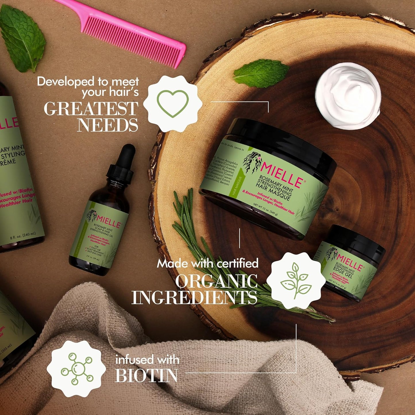 Mielle Rosemary Mint Strengthening Hair Masque 12 oz / 340g