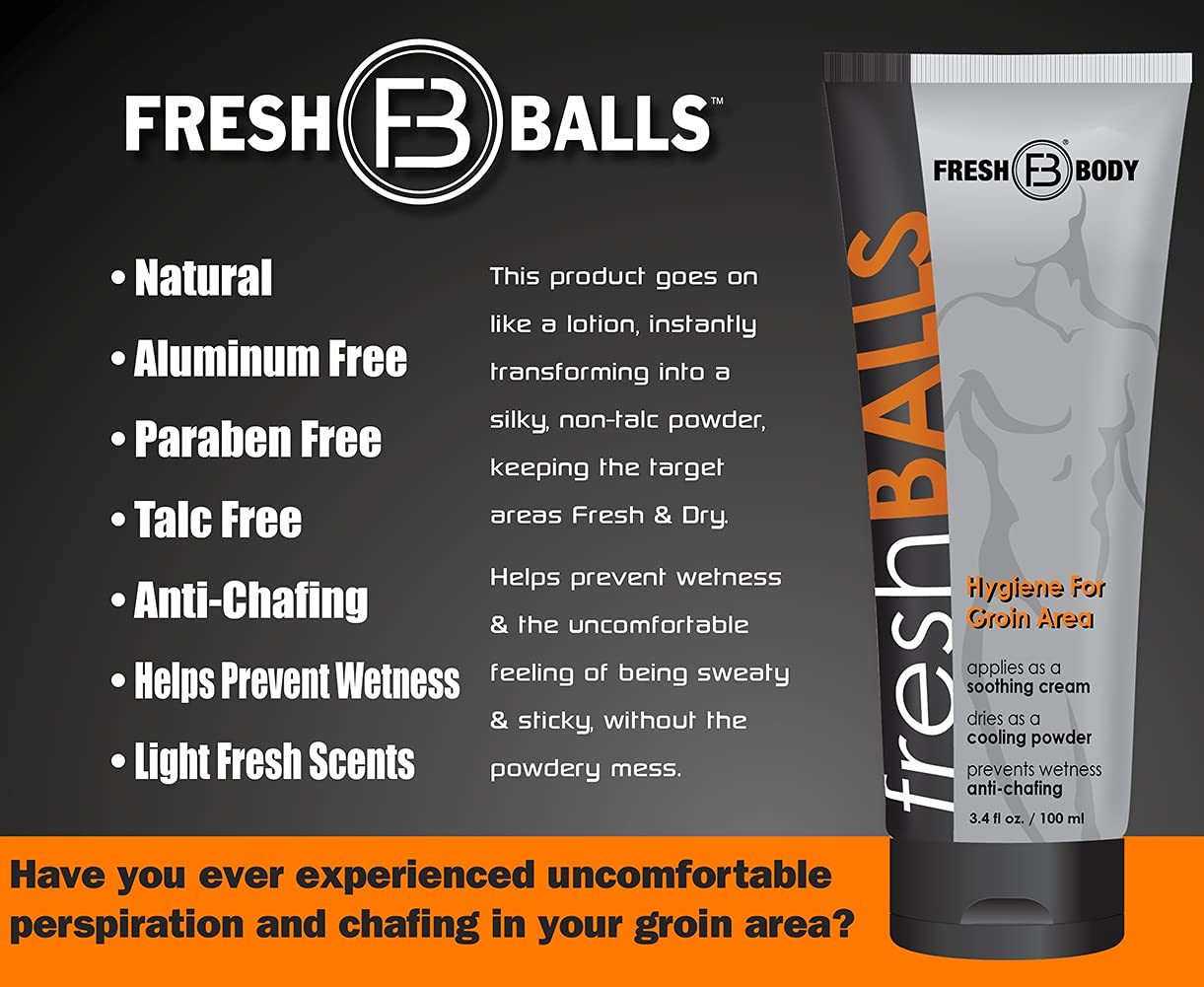 Fresh Body FB - Fresh Balls Lotion Hygiene For Groin Area - 100ml / 3.4 fl oz