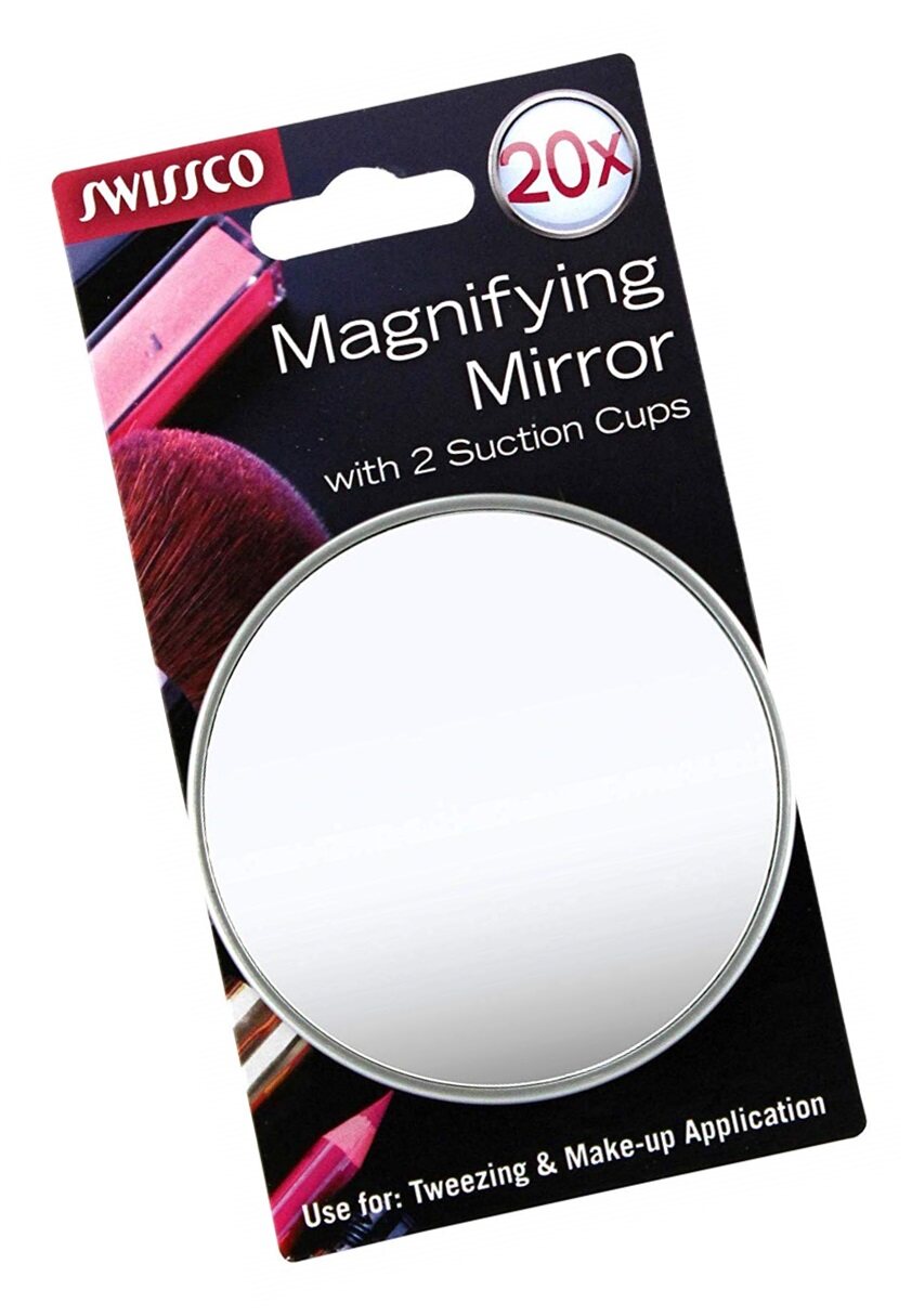 Swissco Mirror 20X Magnifying with 2 Suction Cups