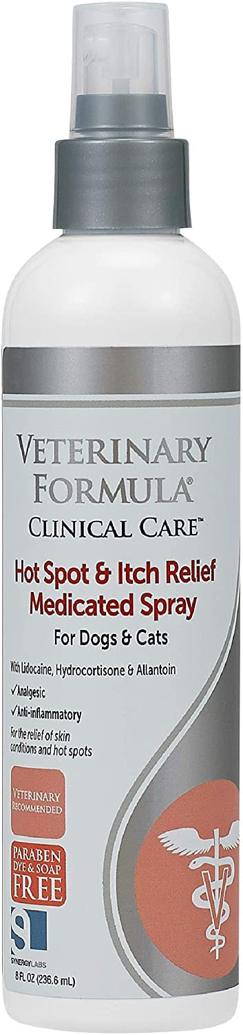 Veterinary Formula Clinical Care Hot Spot & Itch Relief Medicated Spray for dog & cat 8 oz 236.6 ml