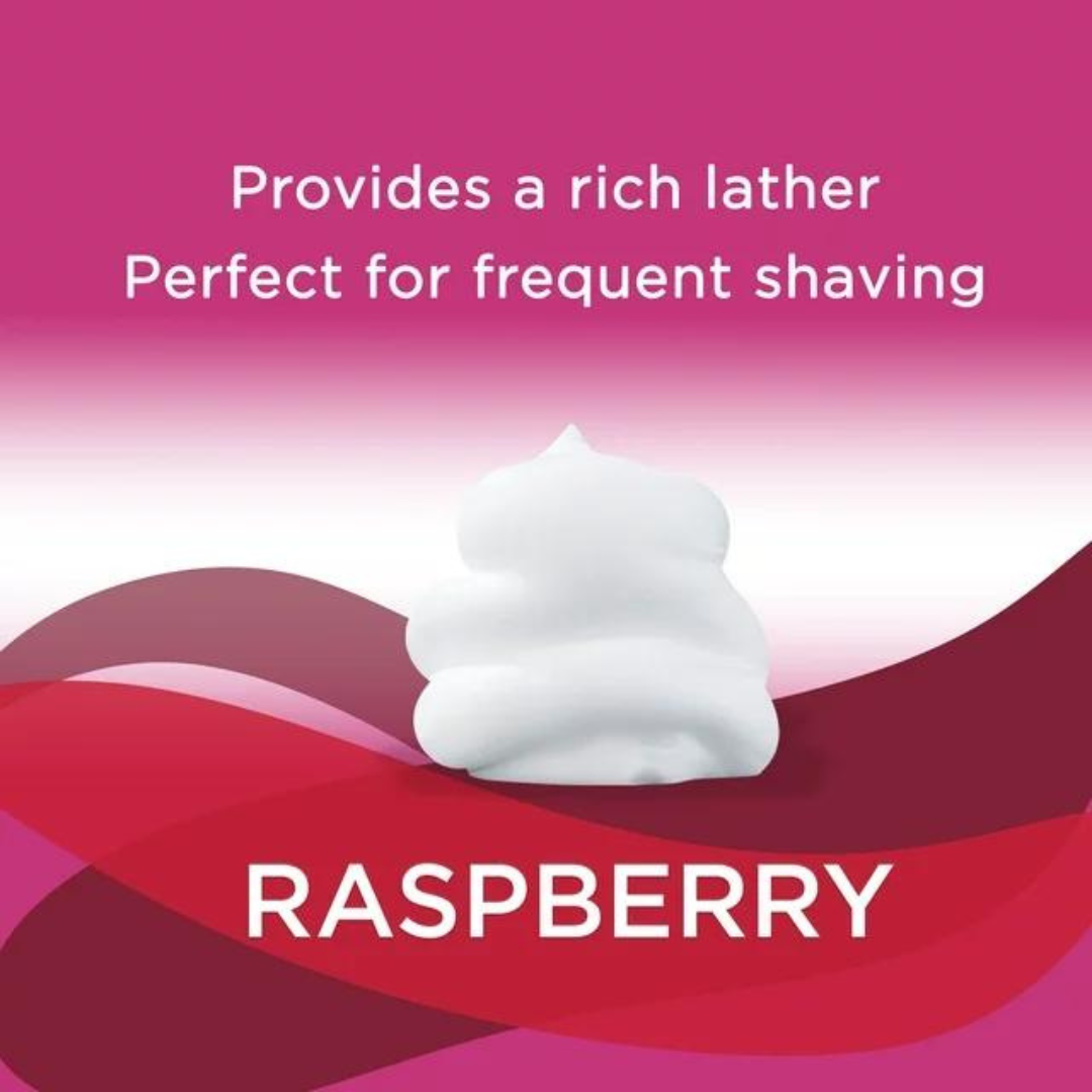 Equate Shave Cream Raspberry With Aloe 8 oz / 226g (No Cap)