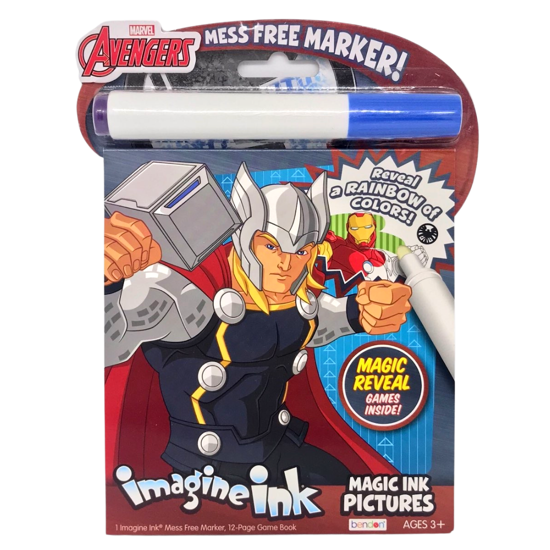 Bendon Imagine Ink  Marker with Magic Ink Pictures & Game Book 1 Count