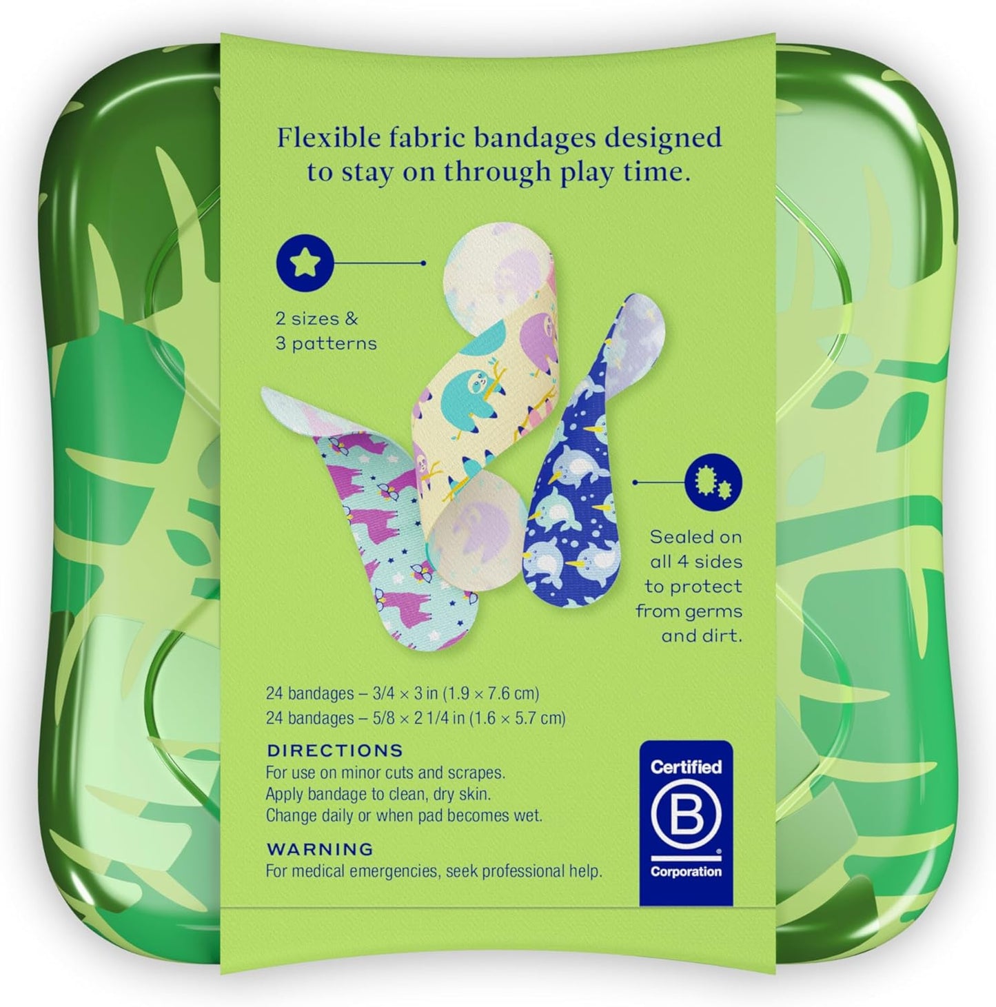 Welly Flex Fabric Bandages Peculiar Pets Patterns 48 Count Assorted