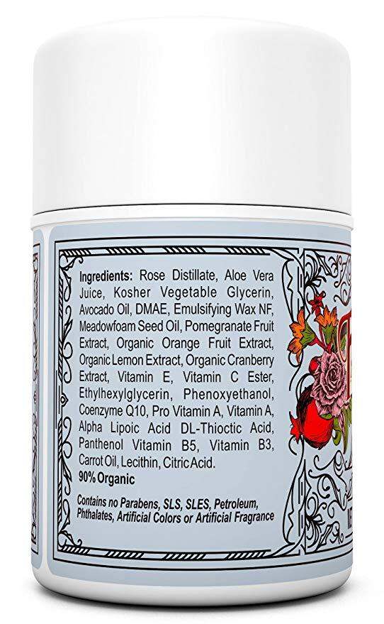 LilyAna Naturals Face Cream Moisturizer, Natural Anti Aging Skin Care 1.7 oz (48 g)