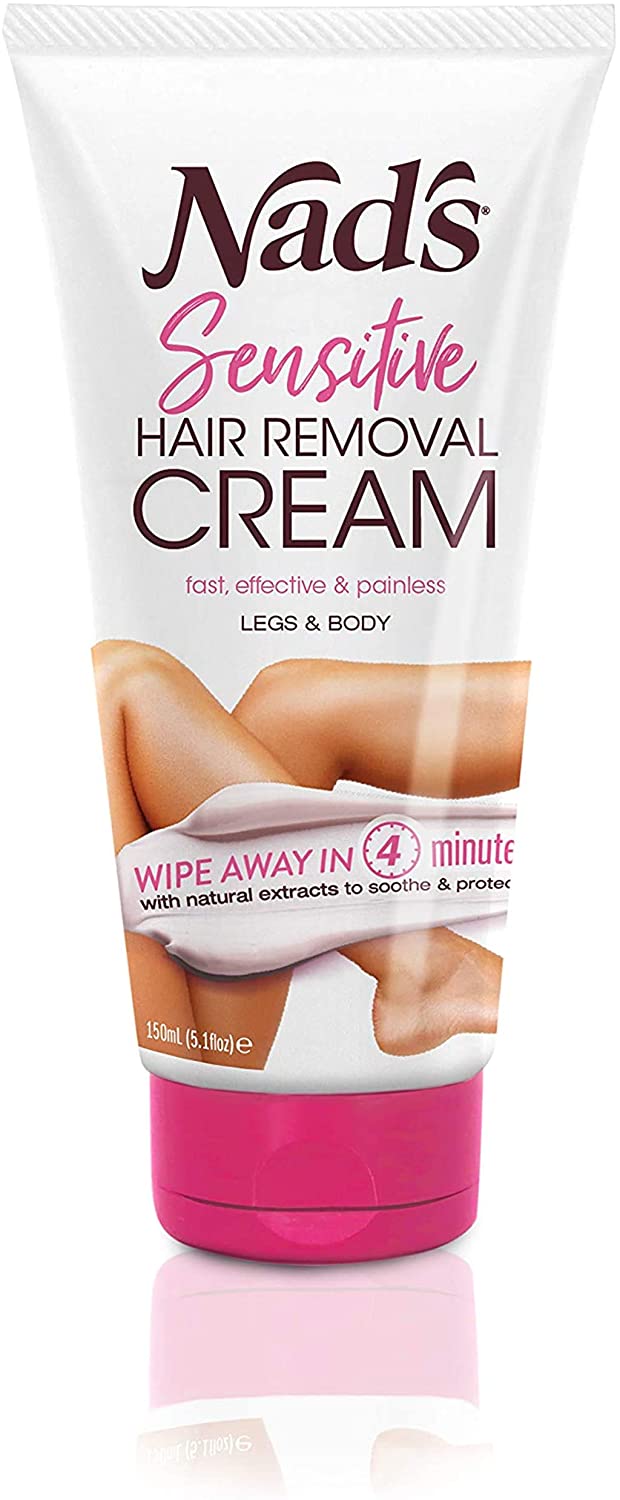 Nad's Sensitive Hair Removal Cream For Body & Legs, 5.1 oz. / 150ml