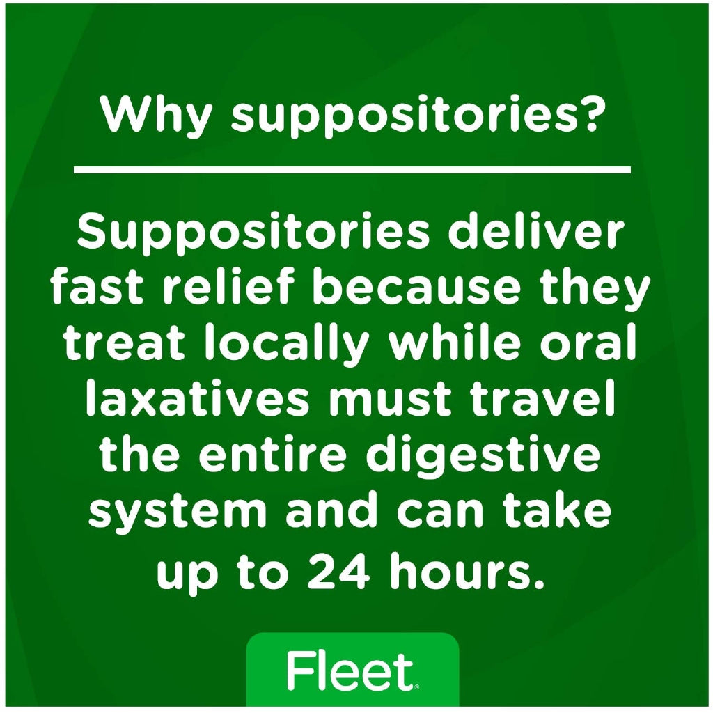 Fleet Laxative Glycerin Suppositories for Adult Constipation, 24 Count