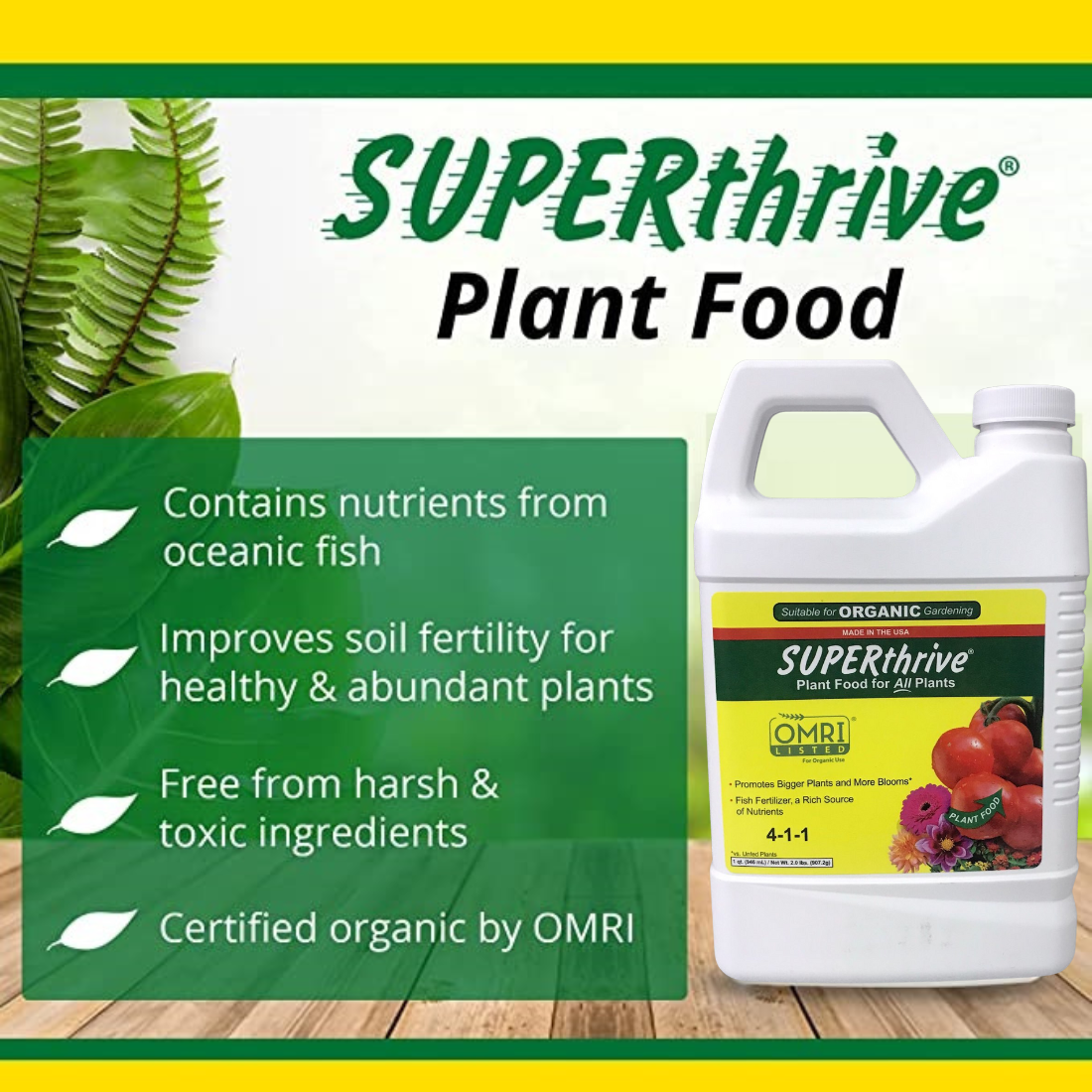 SUPERthrive Plant Food For All Plants Suitable For Organic Gardening Rich Source Of Nutrients 907.2g