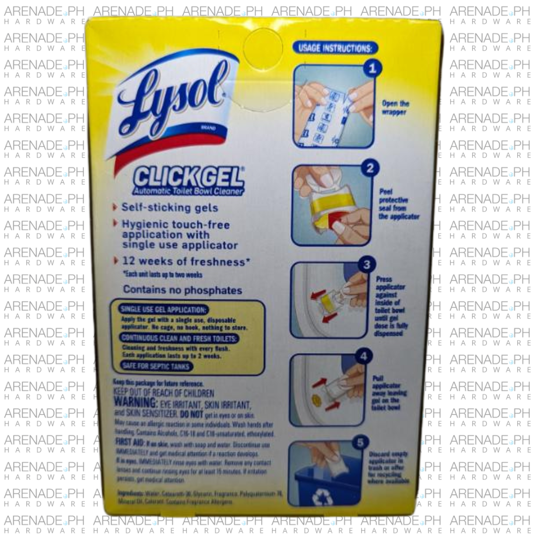 Lysol Click Gel Automatic Toilet Bowl Cleaner 6 applicators 30g