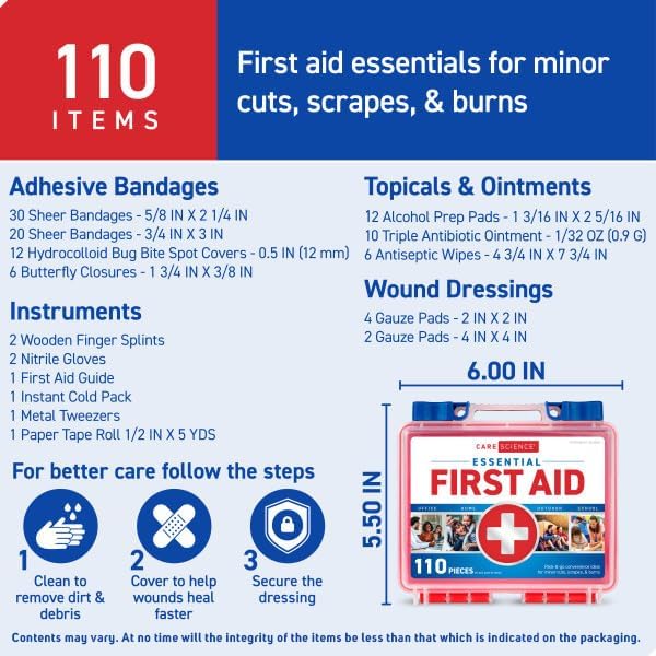 Care Science First Aid Kit 110 Pieces