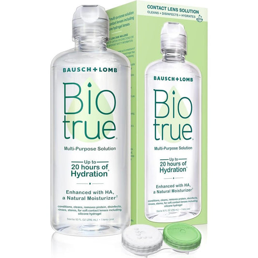 EXP 08/2025 Bausch + Lomb Biotrue Multi-Purpose Solution And Natural Moisturizer 10 fl oz / 296mL
