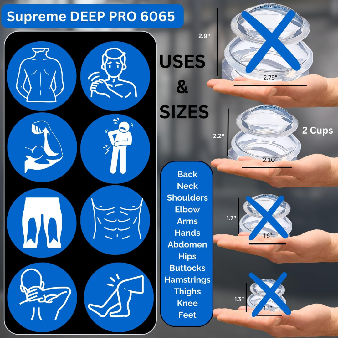 Cupping Warehouse Supreme 2 Deep Pro 6065 Professional Cupping Therapy Set – Large