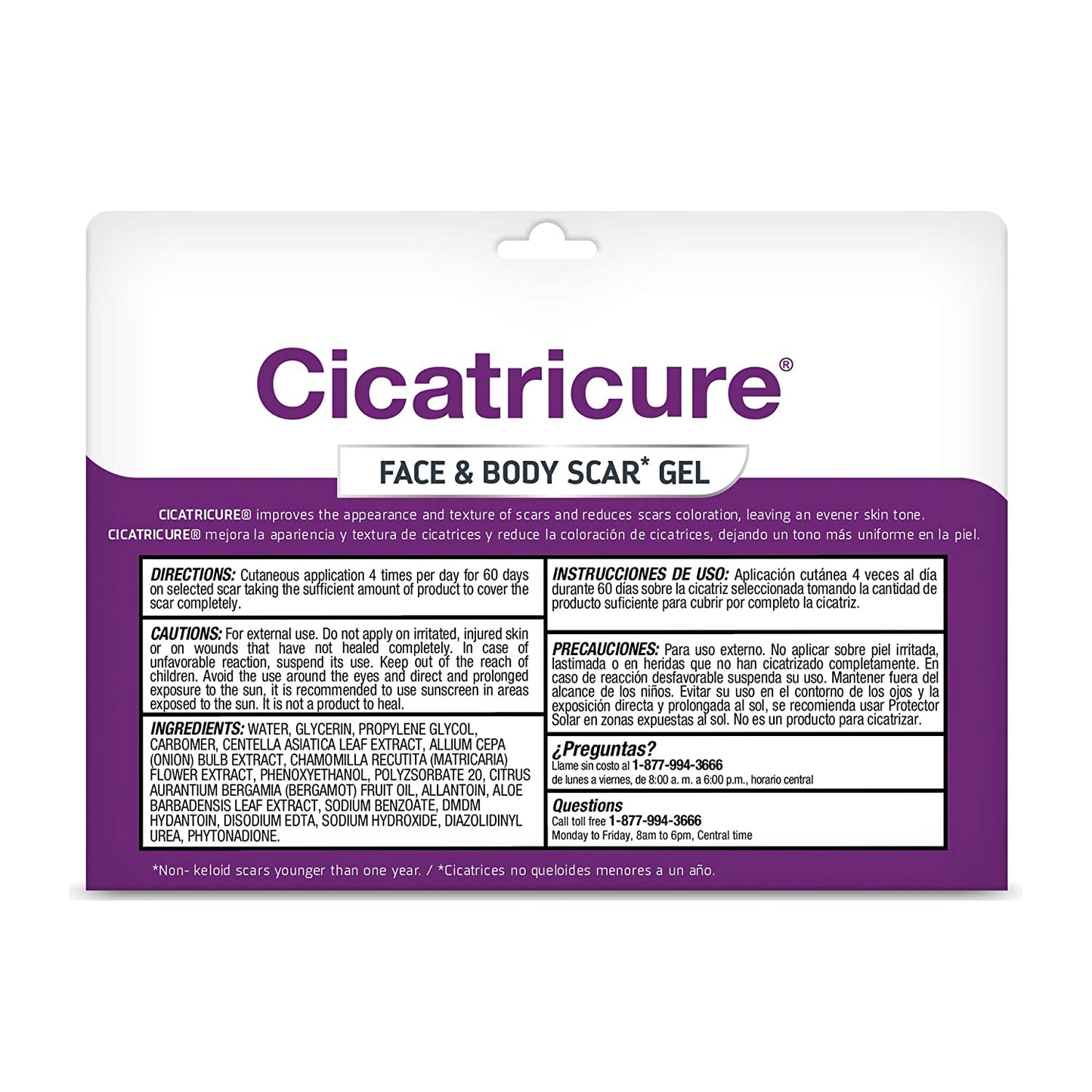 Cicatricure Face & Body Scar Gel, 1 oz. / 28g, Reduce the Appearance of Scars
