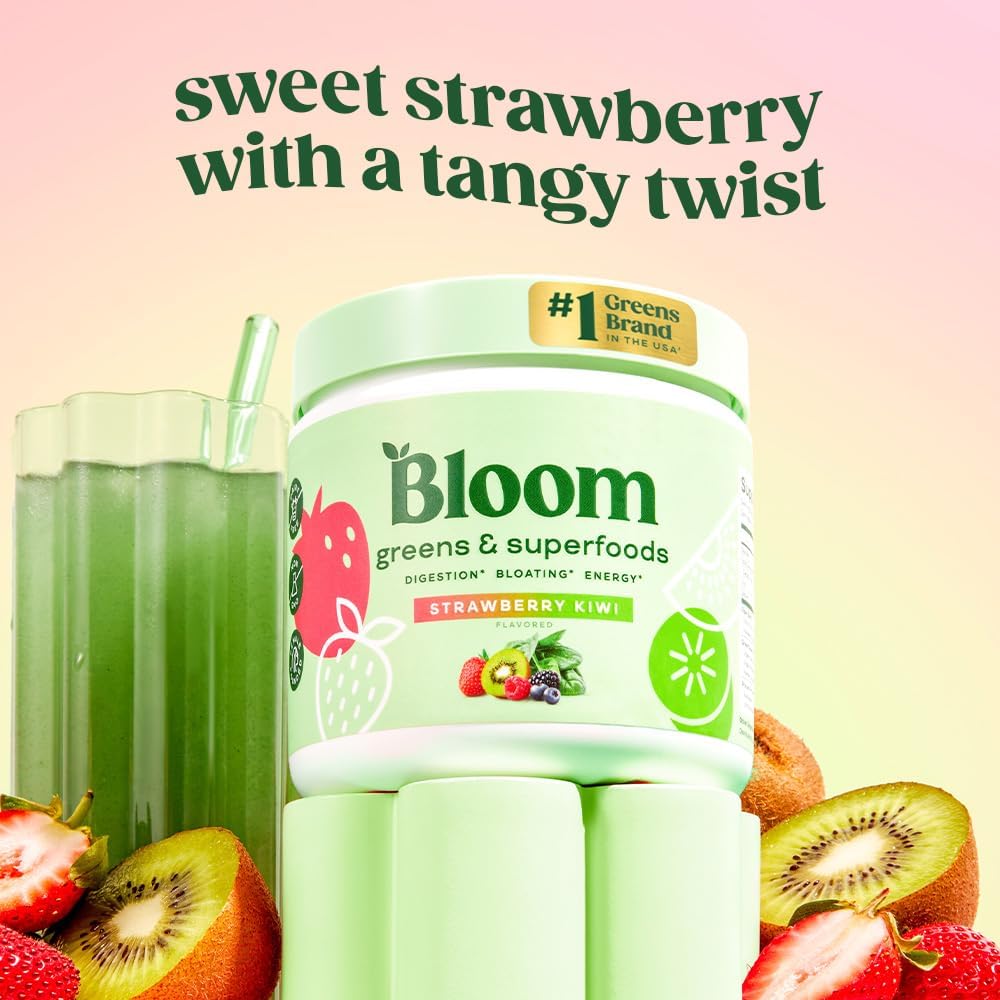 Bloom Greens & Superfoods Strawberry Kiwi 30 Servings 6.39oz / 181.50g