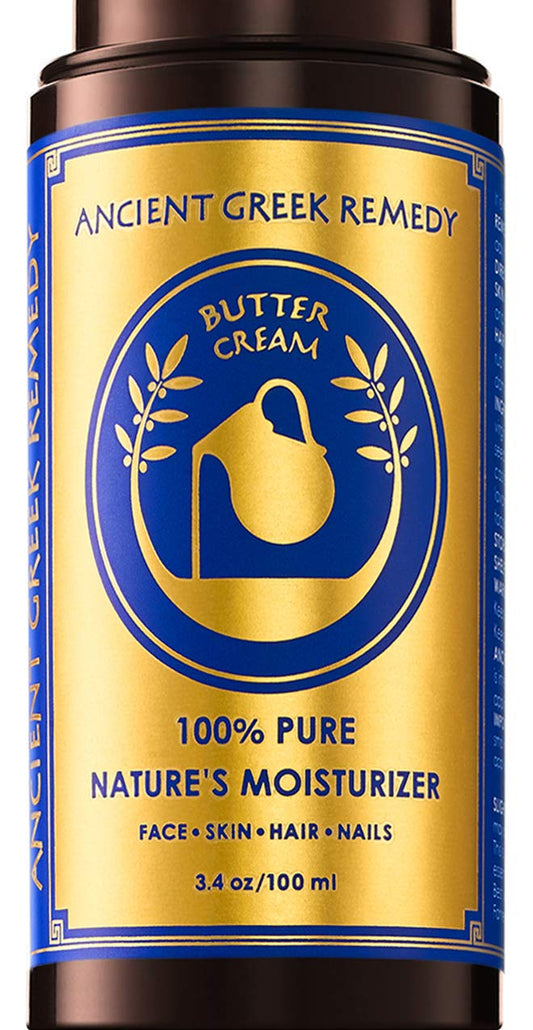 Ancient Greek Remedy Organic Buttercream 100% Pure Nature's Moisturizer for face, skin, hair, nails 3.4 oz. / 100 ml
