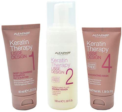 Alfaparf Milano Lisse Design Keratin Therapy Express Straightening / Smoothing Hair Treatment Kit