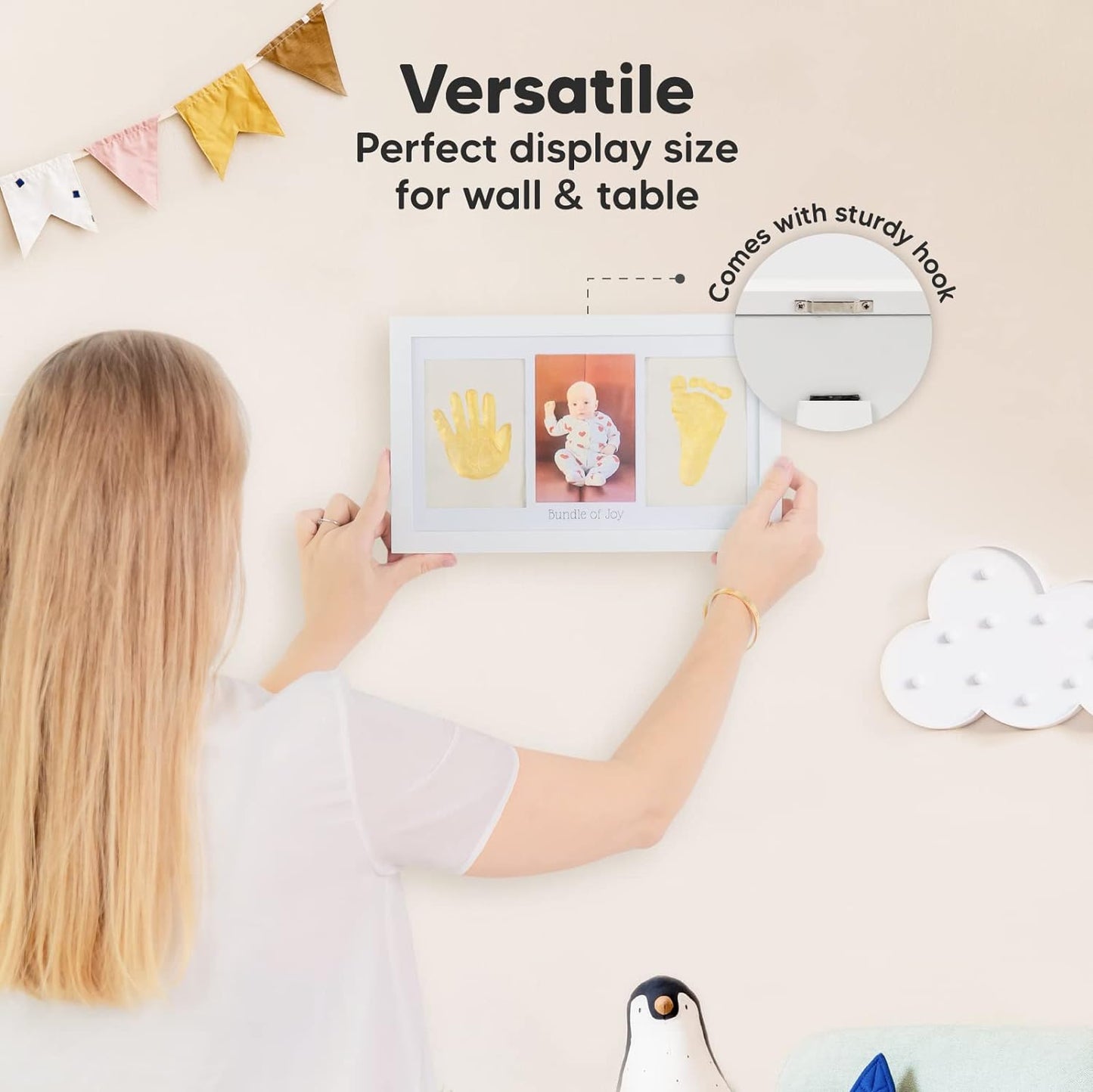 Keababies Duo Baby Handprint & Footprint Keepsake Frame