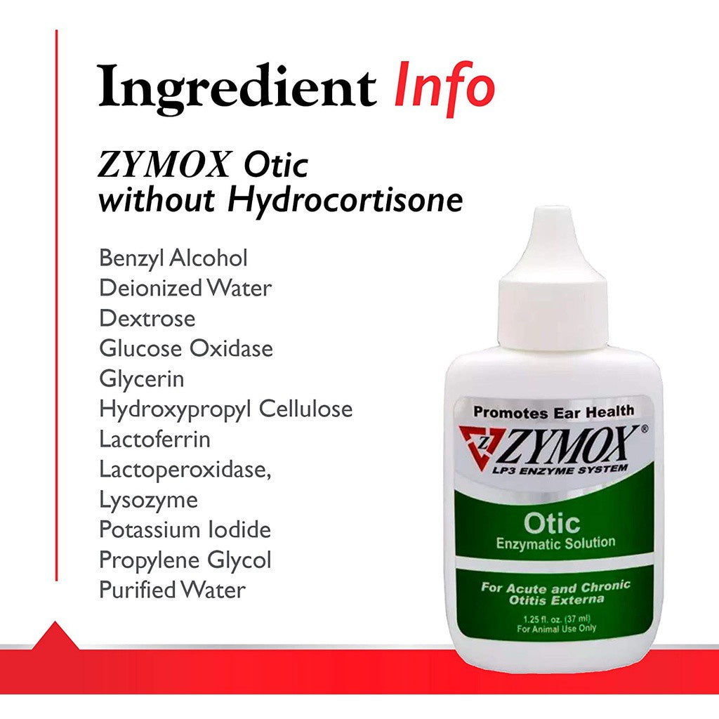 Pet King Brands Zymox Otic Enzymatic Solution for Dogs and Cats Soothes Ear Infections, 1.25 oz