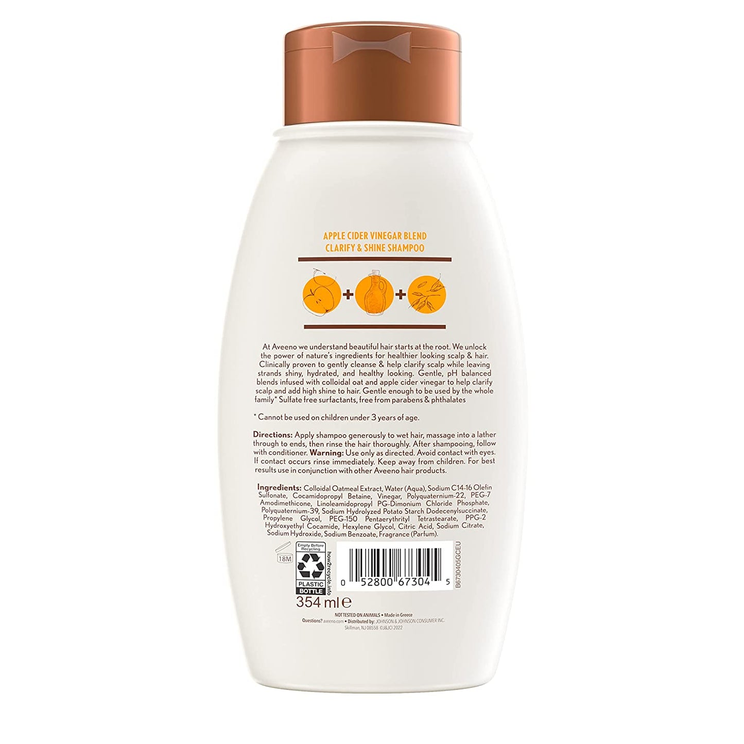 Aveeno Scalp Soothing Apple Cider Vinegar Blend Shampoo 1 Count