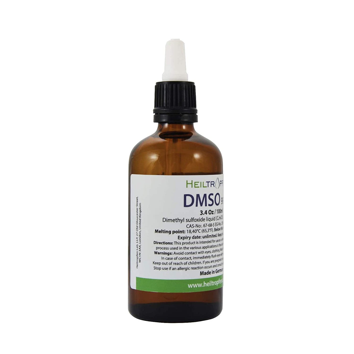 70% DMSO - Pharmaceutical grade, Dimethyl sulfoxide liquid (3.4 Oz - 100ml), High purity, Heiltropfen DMSO Liquid 70/30