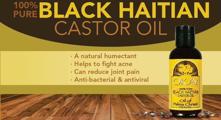 Okay Pure Black Haitian Castor Oil, 4 oz / 118 ml