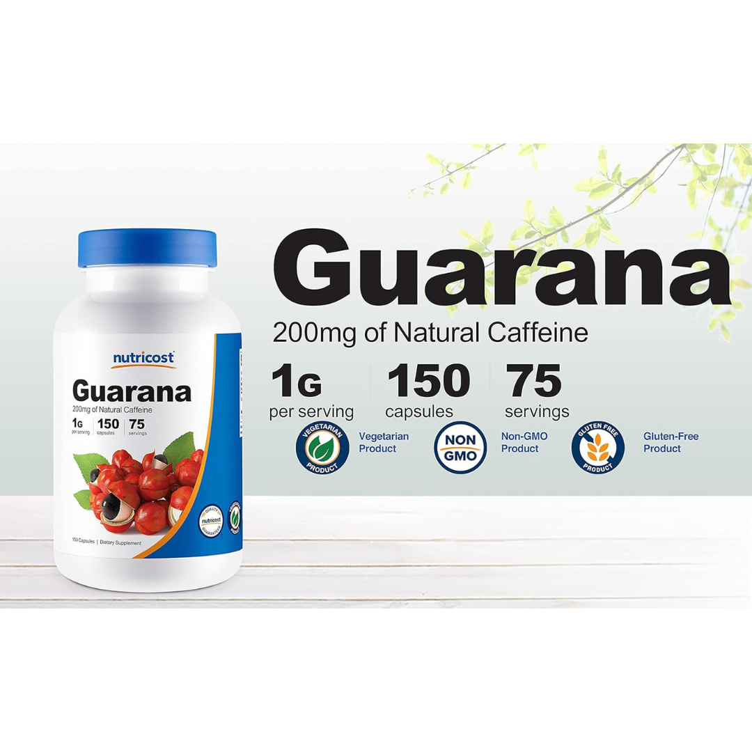 Nutricost Guarana 200mg Supplement 150 Capsules