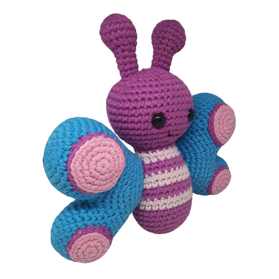 Amigurumi Soft Crochet Butterfly Doll (Finished Good)