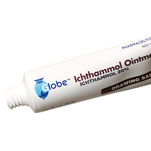 Globe Ichthammol Ointment 20%, (Drawing Salve) 1oz Tube28.3g