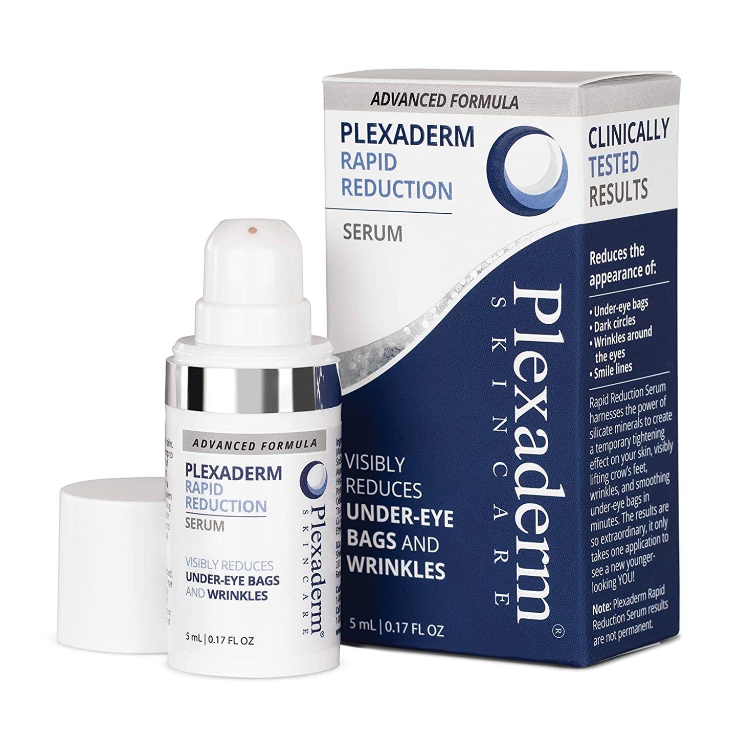 Plexaderm Rapid Reduction Eye Serum Advanced Formula, Visibly Reduce Under Eye Bags, Wrinkles, Dark Circles, Fine Lines (0.17 fl oz)