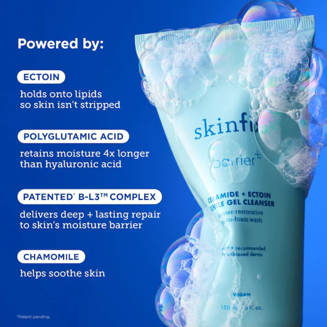 SkinFix Barrier Ceramide + Ectoin Gentle Gel Cleanser, 150 ml / 5 fl. oz.