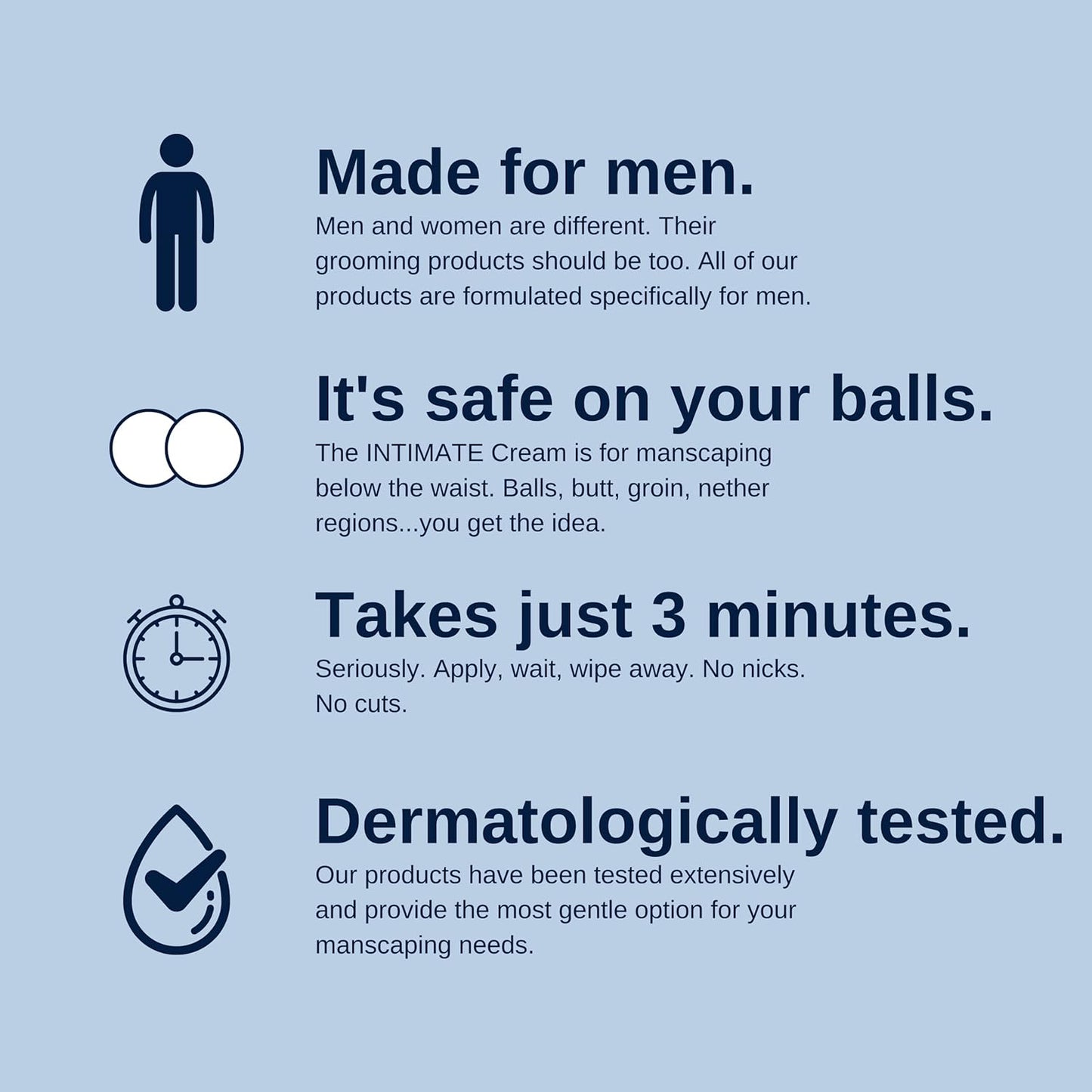 No Hair Crew Intimate Hair Removal Cream Made For Men 100ml / 3.4 fl oz (NO BOX)