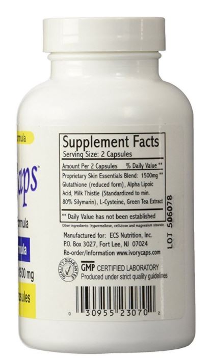 Ivory Caps Skin Enhancement Triple Strength Formula 1500mg, 60 Capsules