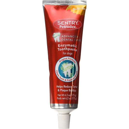 Petrodex Enzymatic Toothpaste for Dogs, Helps Reduce Tartar & Plaque Buildup, Poultry Flavor, 175 g