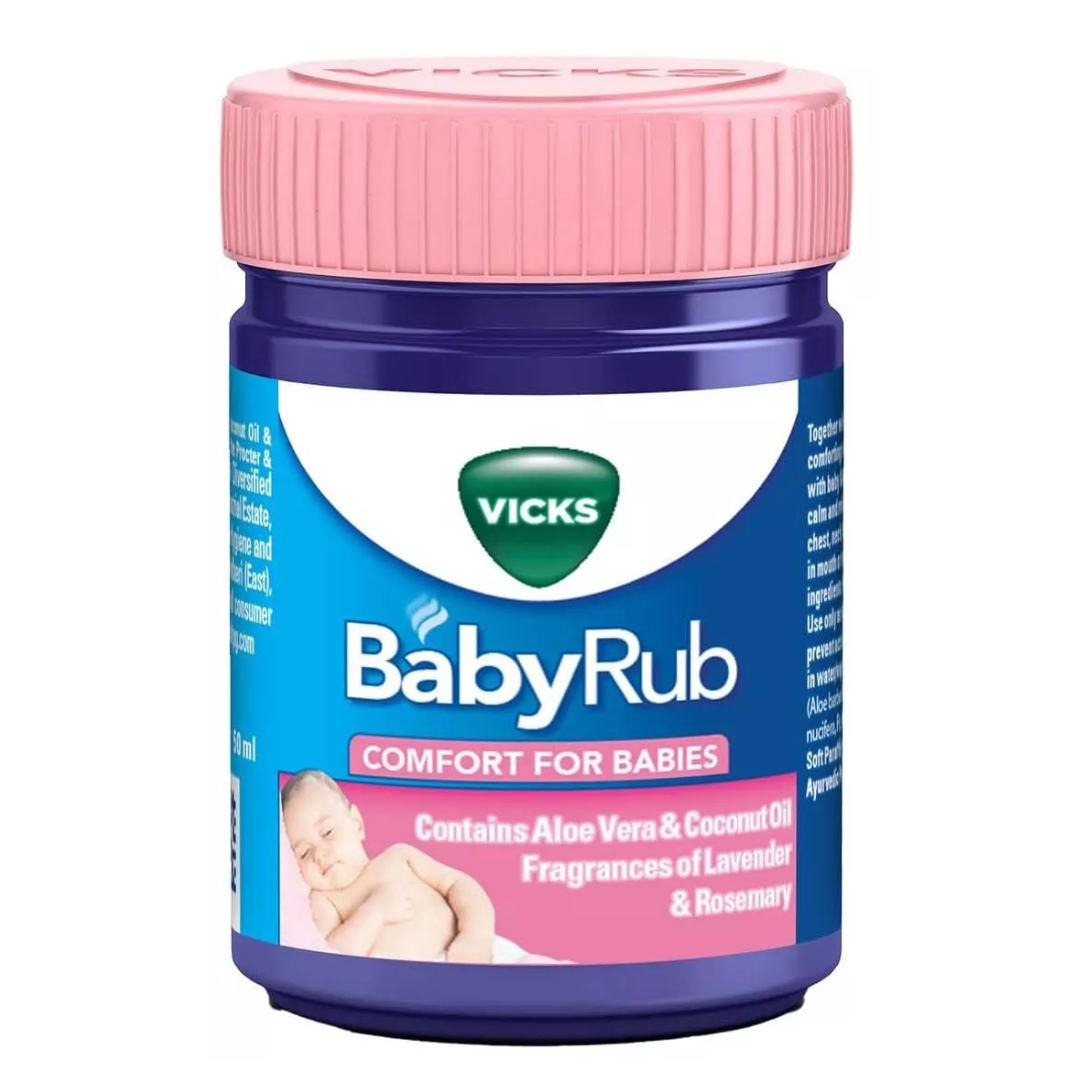 Vicks BabyRub Comfort For Babies, Lavande And Rosemary Scent, 50mL