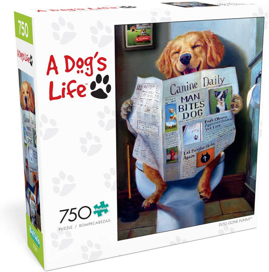 Buffalo Games Dog Gone Funny, 750 Piece Jigsaw Puzzle Multicolor, 24"L X 18"W
