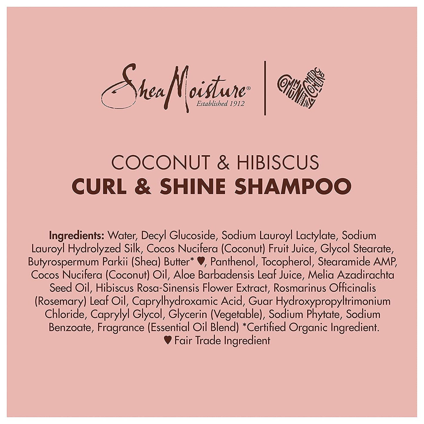 SheaMoisture Coconut & Hibiscus Curl & Shine Shampoo with Silk Protein & Neem Oil, 13 fl.oz / 384ml